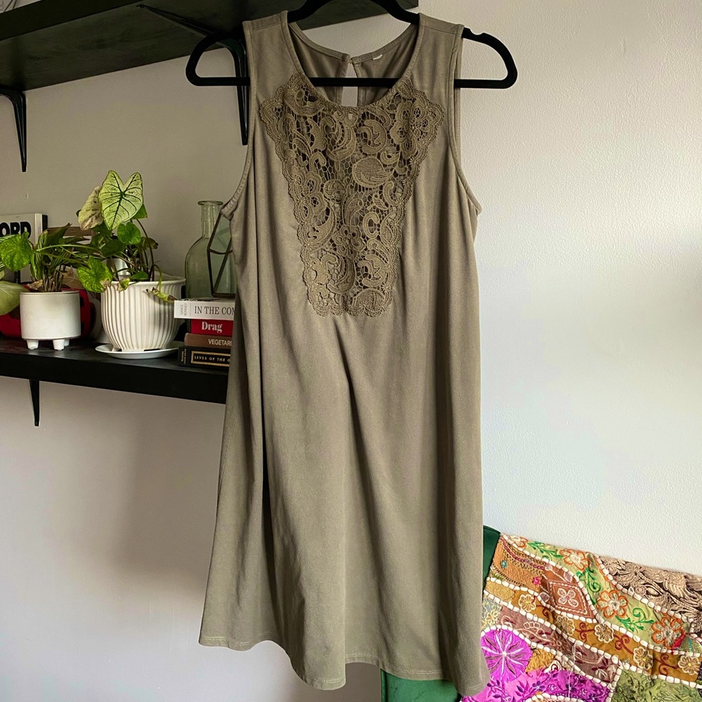 Target faux suede and lace sleeveless dress